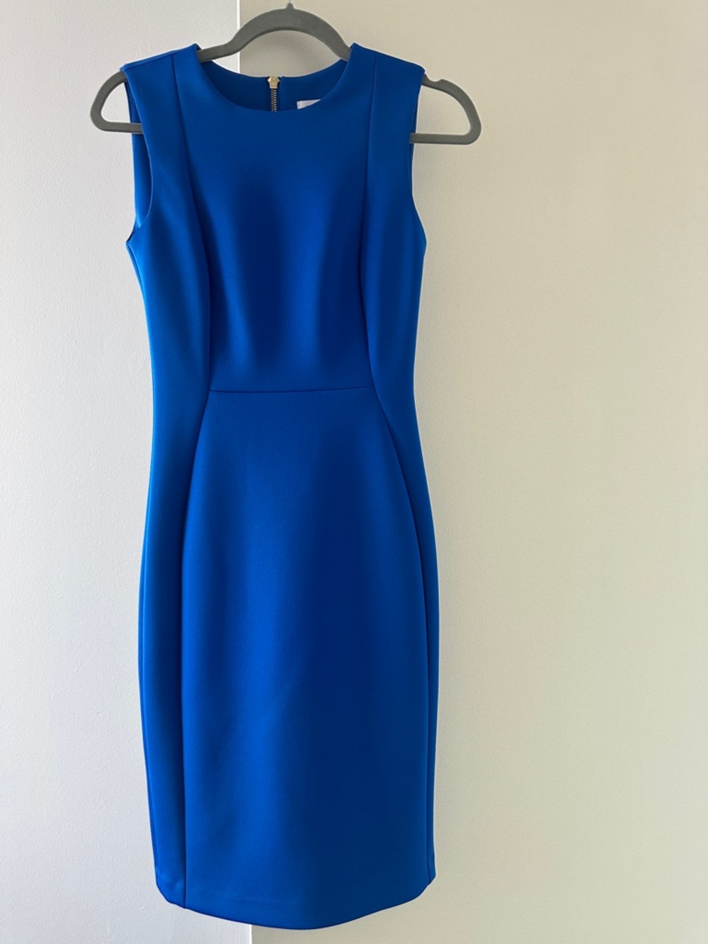 Calvin Klein Sleeveless Midi Dress in Cobalt Blue